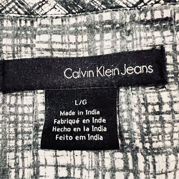 Calvin Klein Jeans Gray & Black Top size Large - Picture 9 of 10